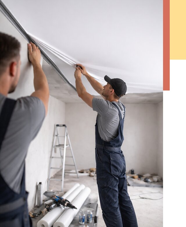 Монтаж матового натяжного потолка в Соль-илецке от 4688 руб./м² — быстро и недорого | ОТДЕЛОЧНИК-Сои