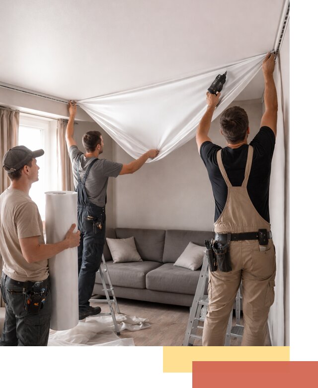 Монтаж сатинового натяжного потолка в Соль-илецке качественно и быстро