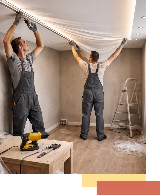 Монтаж натяжного потолка с подсветкой в Соль-илецке цена и сроки