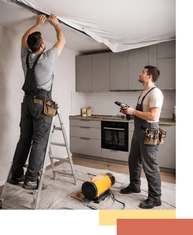 Монтаж натяжного потолка на кухне в Соль-илецке