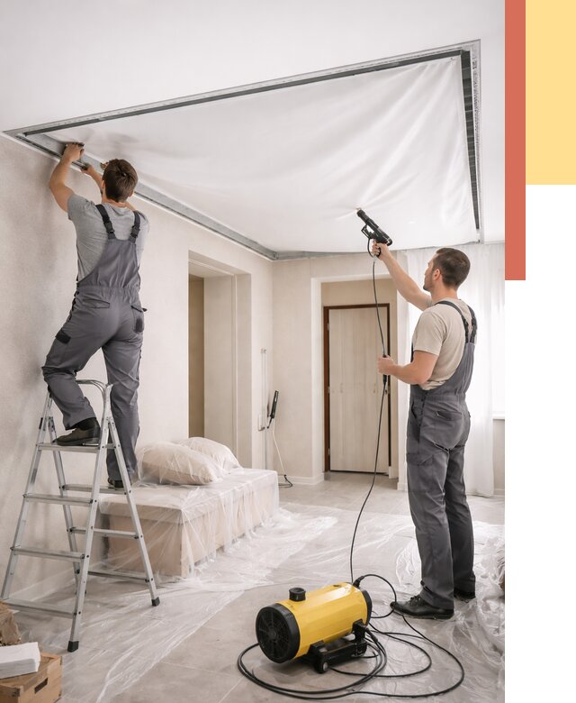 Монтаж натяжного потолка в прихожей в Соль-илецке от 2761 руб. под ключ | ОТДЕЛОЧНИК-Сои