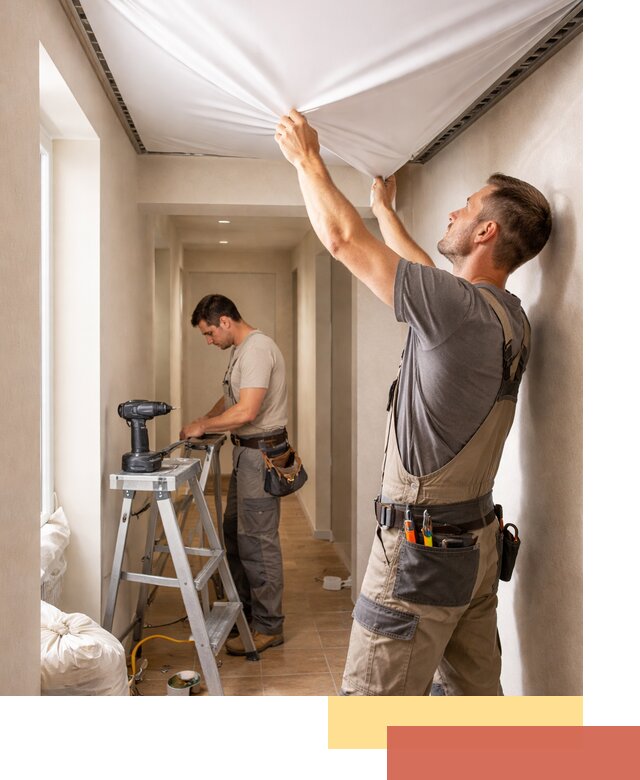 Монтаж натяжного потолка в прихожей в Соль-илецке