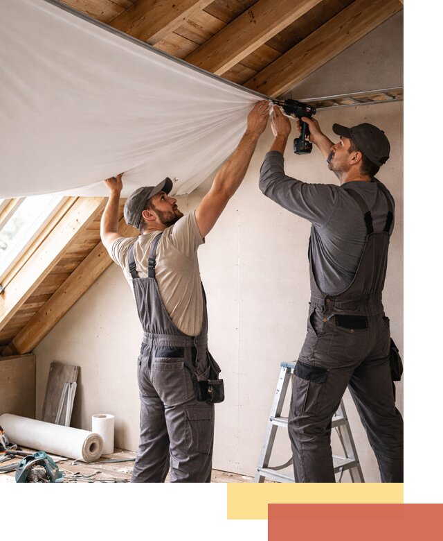 Монтаж натяжного потолка в мансарде в Соль-илецке