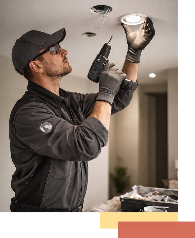 Установка точечных светильников в натяжной потолок в Соль-илецке