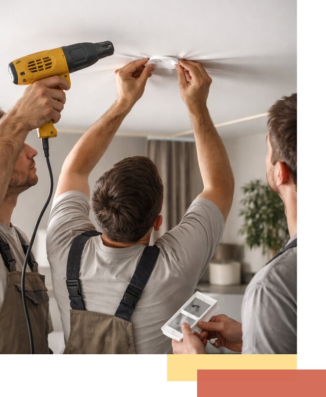 Ремонт прокола полотна натяжного потолка в Соль-илецке