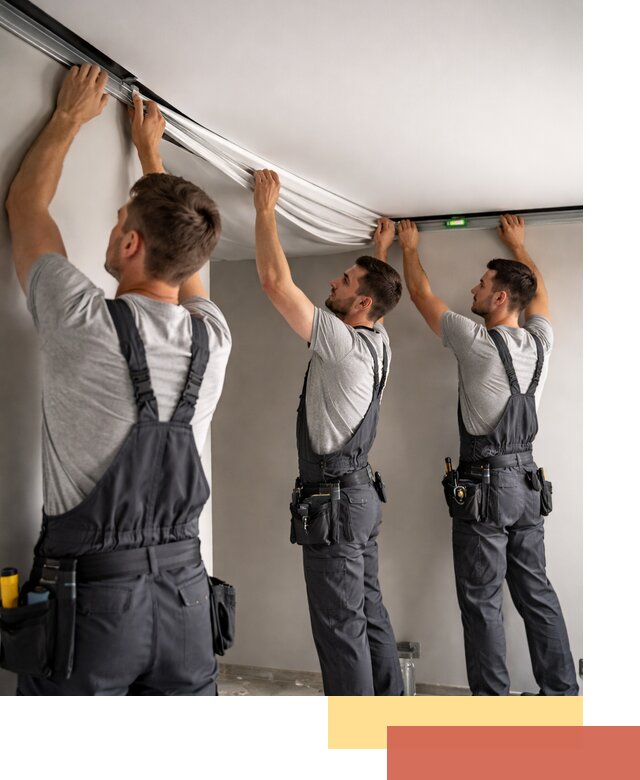 Теневые натяжные потолки в Соль-илецке: монтаж и отделка быстро и качественно