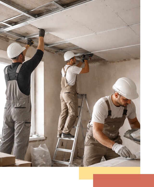 Одноуровневый потолок из гипсокартона в Соль-илецке — монтаж и отделка