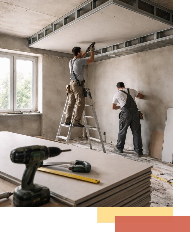 Двухуровневый потолок из гипсокартона в Соль-илецке