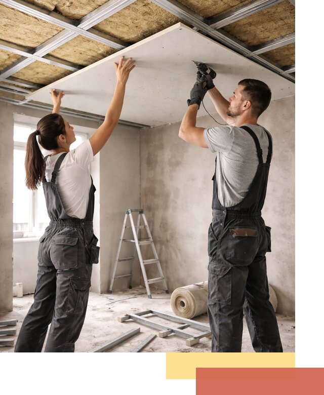 Звукоизоляция потолка из ГКЛ в Соль-илецке профессионально и надежно