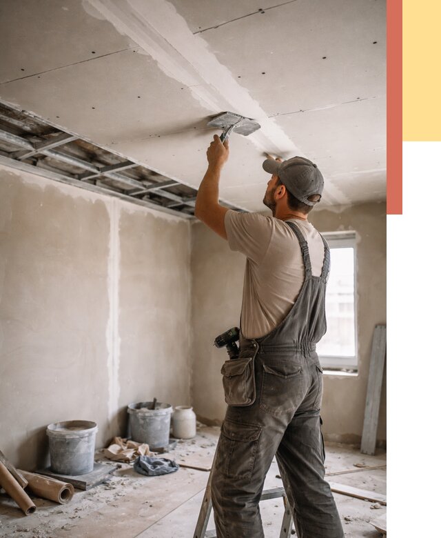 Ремонт потолка из гипсокартона в Соль-илецке от 677 руб./м² — быстро и недорого | ОТДЕЛОЧНИК-Сои