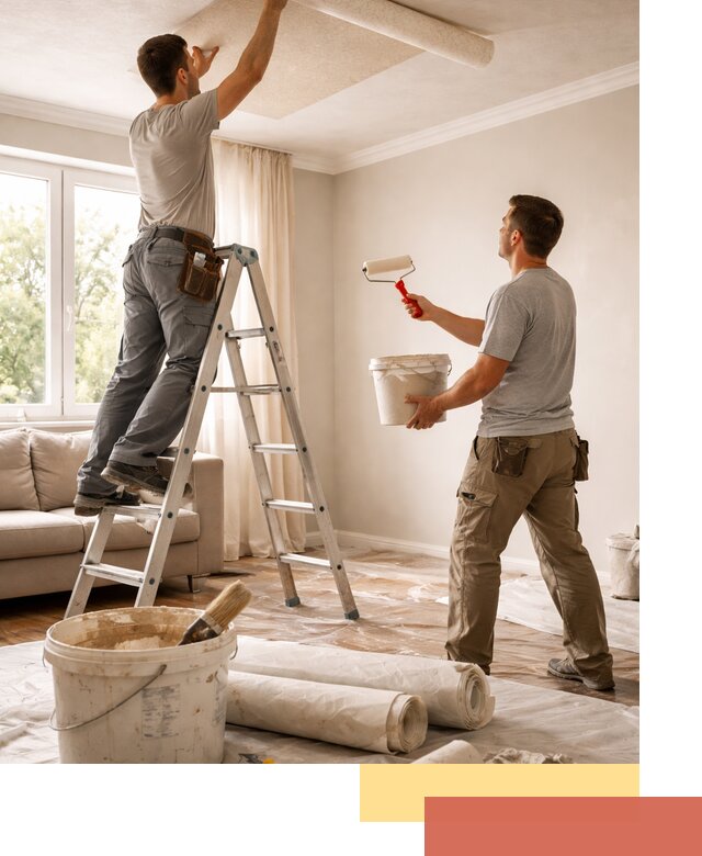 Поклейка обоев на потолок в Соль-илецке — качественно и быстро