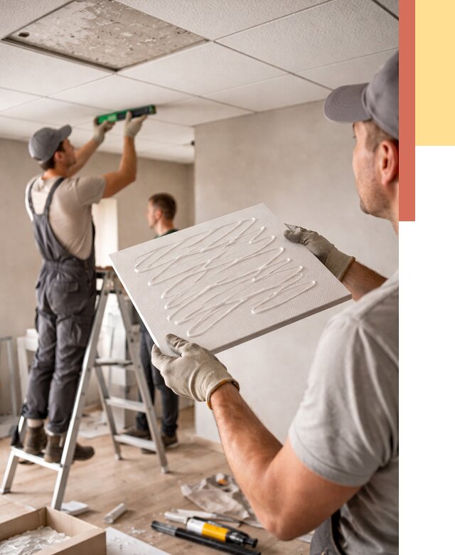 Монтаж потолочной плитки в Соль-илецке от 4688 руб. — быстро и недорого | ОТДЕЛОЧНИК-Сои