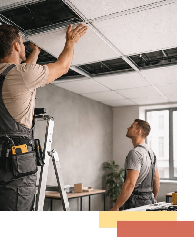 Монтаж потолочной плитки в Соль-илецке качественно и в срок