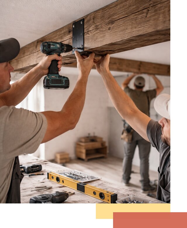 Монтаж декоративных потолочных балок в Соль-илецке