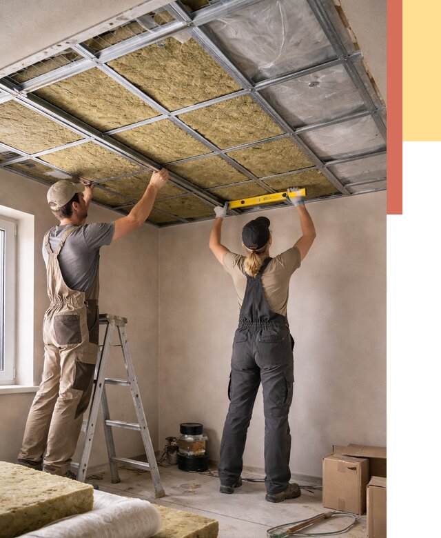 Шумоизоляция потолка в Соль-илецке от 1302 руб. под ключ — услуги ОТДЕЛОЧНИК-Сои