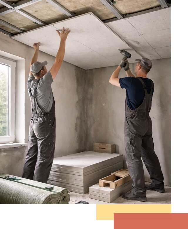 Шумоизоляция потолка панелями ЗИПС в Соль-илецке